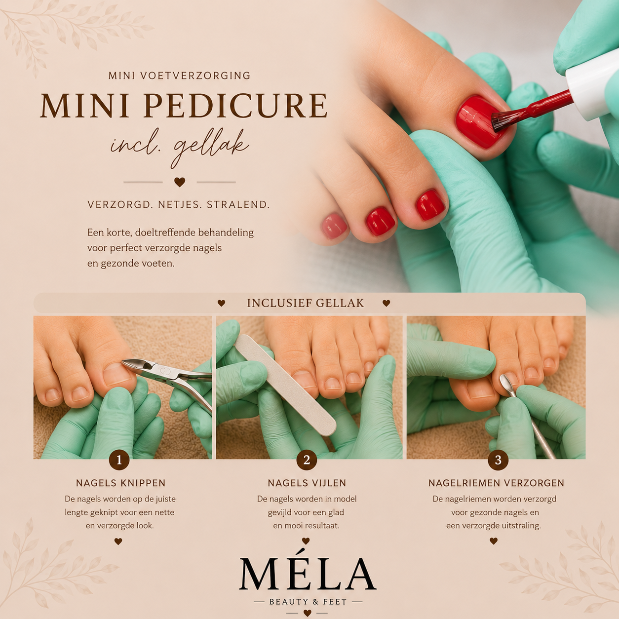Mini pedicure incl. Gellak