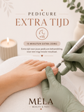 Pedicure - extra tijd toeslag per 15 min.