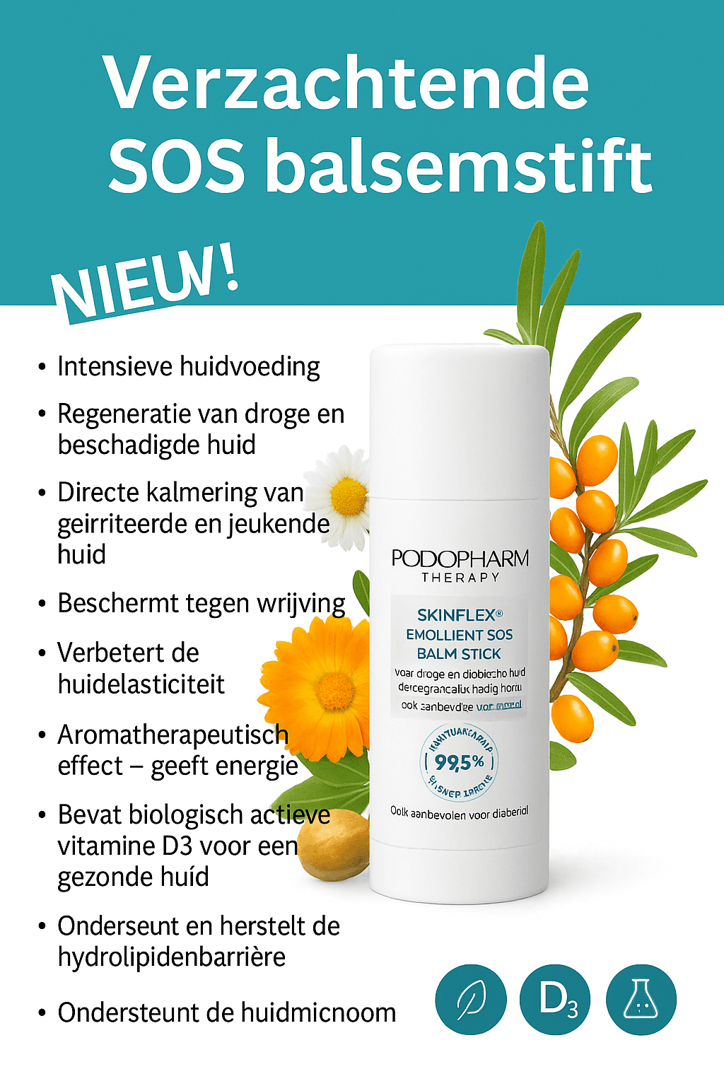 SKINFLEX® Verzachtende SOS Balsem Stick (PT 12)